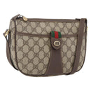 GUCCI GG Supreme Web Sherry Line Bag PVC Beige Gold 89 02 032 Auth 164474-1