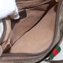 GUCCI GG Supreme Web Sherry Line Bag PVC Beige Gold 89 02 032 Auth 164474-17