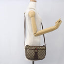 GUCCI GG Supreme Web Sherry Line Bag PVC Beige Gold 89 02 032 Auth 164474-23