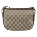 GUCCI GG Supreme Web Sherry Line Bag PVC Beige Gold 89 02 032 Auth 164474-3