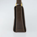 GUCCI Hand Bag Leather Brown Gold 001 085 1368 Auth 164477-4