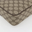 GUCCI GG Supreme Clutch Bag PVC Beige Gold 89 01 044 Auth 164478-11
