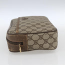 GUCCI GG Supreme Clutch Bag PVC Beige Gold 89 01 044 Auth 164478-4