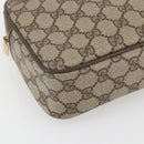 GUCCI GG Supreme Clutch Bag PVC Beige Gold 89 01 044 Auth 164478-9