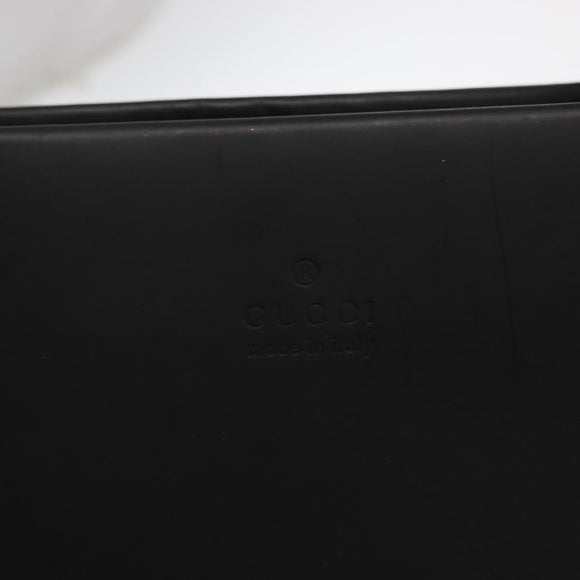 GUCCI Bamboo Hand Bag Leather Black 002 1010 Auth 164479