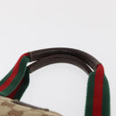 GUCCI GG Canvas Web Sherry Line Hand Bag Beige 131228 Auth 164483-8