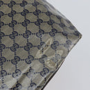 GUCCI GG Crystal Sherry Line Tote Bag Coated Canvas Navy Gold 131231 Auth 164487-9