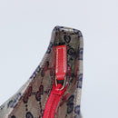 GUCCI GG Crystal Sherry Line Tote Bag Coated Canvas Navy Gold 131231 Auth 164487-10