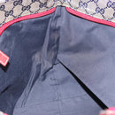 GUCCI GG Crystal Sherry Line Tote Bag Coated Canvas Navy Gold 131231 Auth 164487-20
