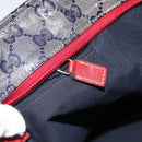 GUCCI GG Crystal Sherry Line Tote Bag Coated Canvas Navy Gold 131231 Auth 164487-22