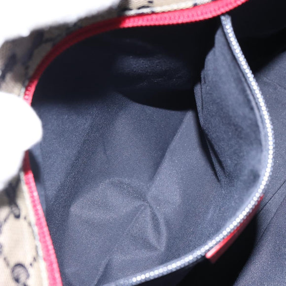 GUCCI GG Crystal Sherry Line Tote Bag Coated Canvas Navy Gold 131231 Auth 164487