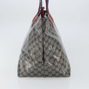 GUCCI GG Crystal Sherry Line Tote Bag Coated Canvas Navy Gold 131231 Auth 164487-4