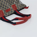 GUCCI GG Crystal Sherry Line Tote Bag Coated Canvas Navy Gold 131231 Auth 164487-7