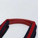 GUCCI GG Crystal Sherry Line Tote Bag Coated Canvas Navy Gold 131231 Auth 164487-8