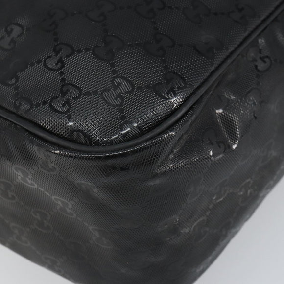 GUCCI GG Implementation Shoulder Bag PVC Black 211107 Auth 164488