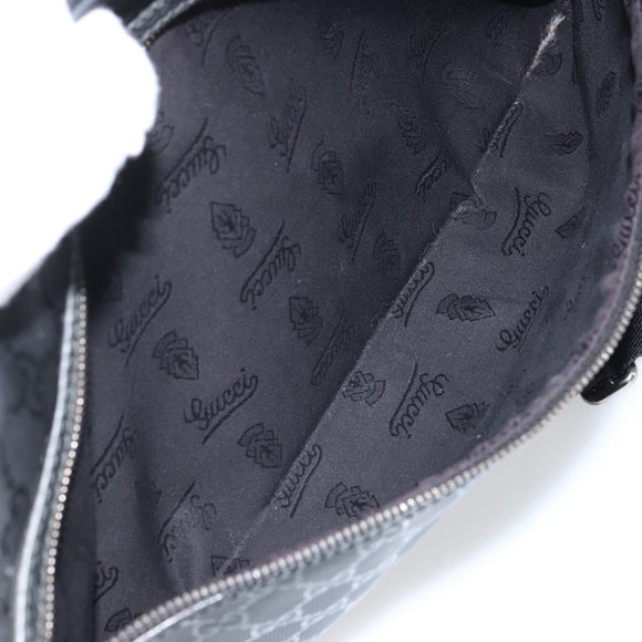 GUCCI GG Implementation Shoulder Bag PVC Black 211107 Auth 164488