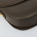 GUCCI Shoulder Bag Leather Brown Gold Auth 164489-14