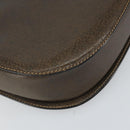 GUCCI Shoulder Bag Leather Brown Gold Auth 164489-16