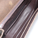 GUCCI Shoulder Bag Leather Brown Gold Auth 164489-11