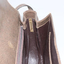 GUCCI Shoulder Bag Leather Brown Gold Auth 164489-19