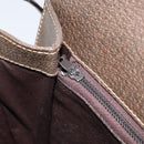 GUCCI Shoulder Bag Leather Brown Gold Auth 164489-21