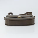 GUCCI Shoulder Bag Leather Brown Gold Auth 164489-5
