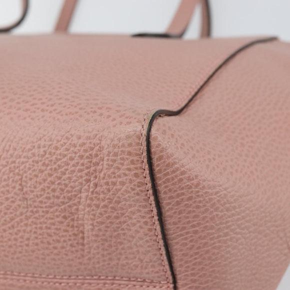 GUCCI Tote Bag Leather Pink Gold 354408 Auth 164490