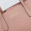 GUCCI Tote Bag Leather Pink Gold 354408 Auth 164490-14