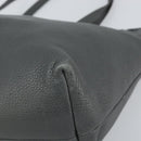 GUCCI Tote Bag Leather Outlet Gray Silver 354665 Auth 164491-9