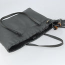 GUCCI Tote Bag Leather Outlet Gray Silver 354665 Auth 164491-6