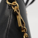 GUCCI Shoulder Bag Leather Black Gold 630595 Auth 164492-19