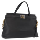 GUCCI Shoulder Bag Leather Black Gold 630595 Auth 164492-1