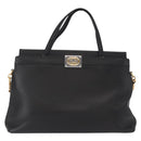 GUCCI Shoulder Bag Leather Black Gold 630595 Auth 164492-13