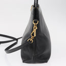 GUCCI Shoulder Bag Leather Black Gold 630595 Auth 164492-3