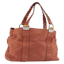 GUCCI Bamboo Tote Bag Leather Pink Silver 232947 Auth 164494-1
