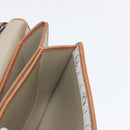 Christian Dior Honeycomb Canvas Shoulder Bag Beige Gold Auth 164498-18