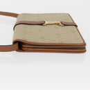 Christian Dior Honeycomb Canvas Shoulder Bag Beige Gold Auth 164498-5