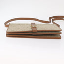 Christian Dior Honeycomb Canvas Shoulder Bag Beige Gold Auth 164498-9