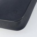 Christian Dior Honeycomb Canvas Shoulder Bag PVC Navy Gold Auth 164499-13