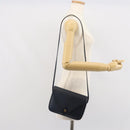 Christian Dior Honeycomb Canvas Shoulder Bag PVC Navy Gold Auth 164499-21