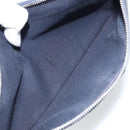 FENDI monster Clutch Bag Leather Blue Black Auth 164500-15
