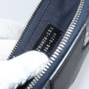 FENDI monster Clutch Bag Leather Blue Black Auth 164500-18