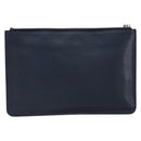 FENDI monster Clutch Bag Leather Blue Black Auth 164500-3