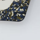 FENDI monster Clutch Bag Leather Blue Black Auth 164500-9