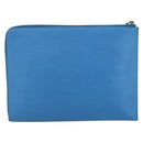 FENDI monster Clutch Bag Leather Blue Auth 164501-2