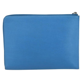 FENDI monster Clutch Bag Leather Blue Auth 164501 - 0