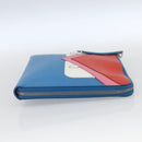 FENDI monster Clutch Bag Leather Blue Auth 164501-4