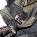 FENDI Pecan Canvas Shoulder Bag Black Brown Silver Auth 164502-20