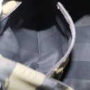 FENDI Pecan Canvas Shoulder Bag Black Brown Silver Auth 164502-21