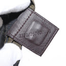 FENDI Pecan Canvas Shoulder Bag Black Brown Silver Auth 164502-12